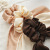 Korean Style Internet Celebrity Ins Sweet Artificial Silk Bow Ribbon Large Intestine Hair Band French Retro Korean Style Wide Headband for Women