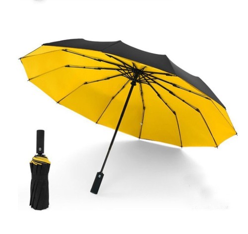 12-bone automatic opening and receiving tri-fold umbrella extra large double windproof folding umbrella business gift umbrella wholesale customization