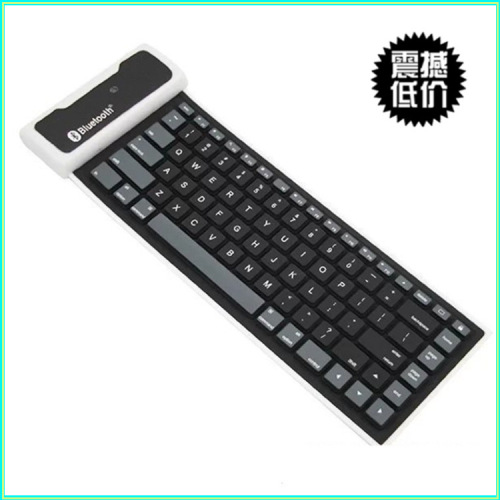 silicone keyboard wireless bluetooth cylinder folding keyboard dustproof waterproof mobile phone tablet external keyboard