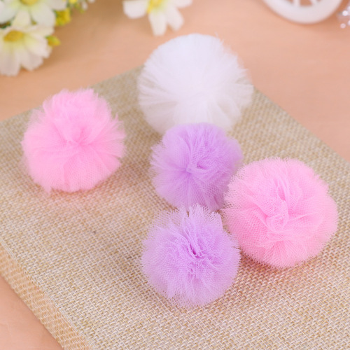 Factory Wholesale New Mesh Hair Ball Mesh Ball Wholesale Clothing/Jewelry Toy Accessories Color Hair Ball