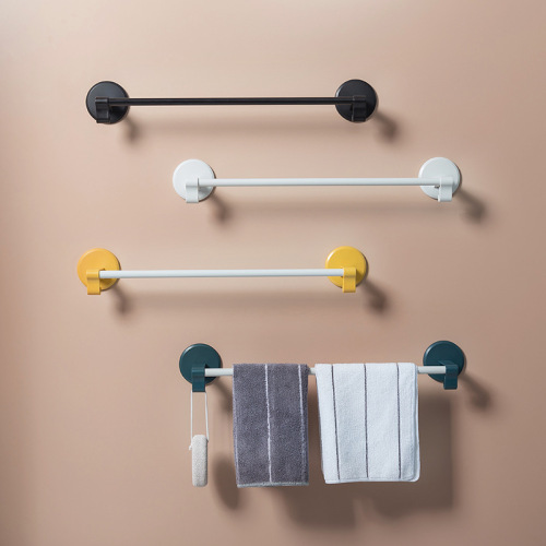 Free perforated Towel Rack Toilet with Hook Towel Bar Household Bathroom Wall-Mounted Bath Towel Storage Rack Storage Rack