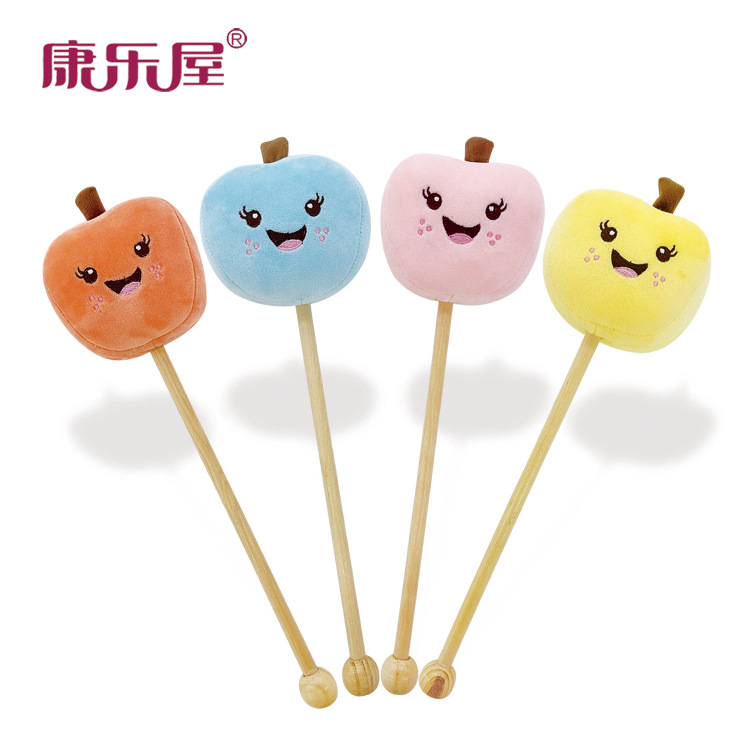 厂家批发 可爱创意苹果表情新奇敲背棒按摩捶 木棒 地摊 日用百货