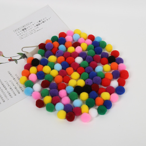 cross-border high pinball polyester fur ball diy handmade plush ball pendant lace small fur ball customizable wholesale