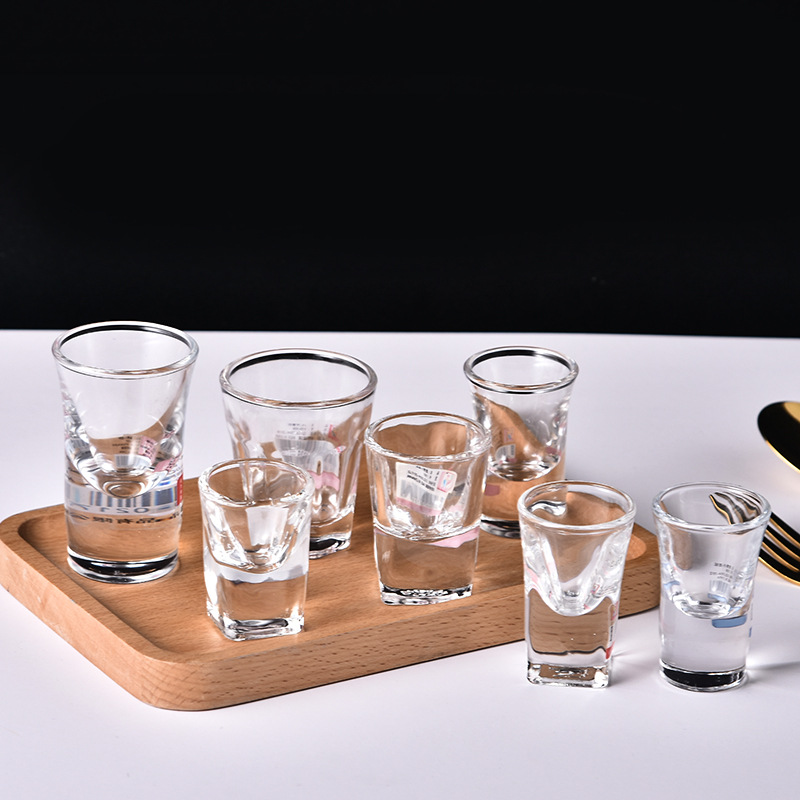 家用玻璃烈酒杯一口杯白酒杯 玻璃杯家用喝水杯茶杯牛奶杯啤酒杯
