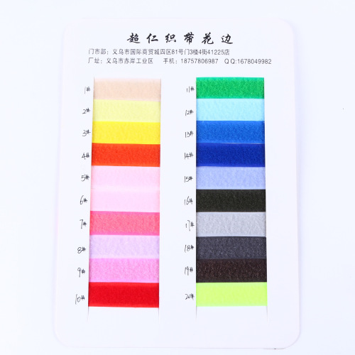 34 color cut-able adhesive buckle with color card book velcro spot blending color velcro sewing