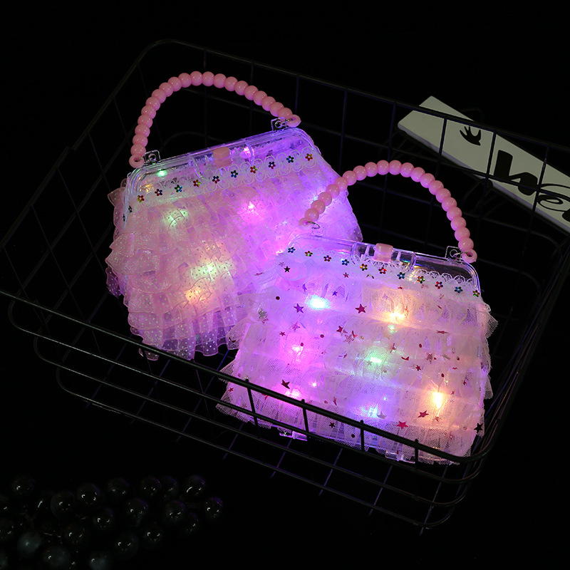 小女孩儿童玩具发光小包包儿童过家家创意小包包地摊货源厂家直销