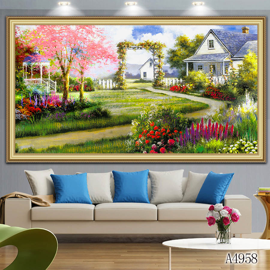 风景海景花卉抽象油画壁画装饰画相框布画简欧挂画布画