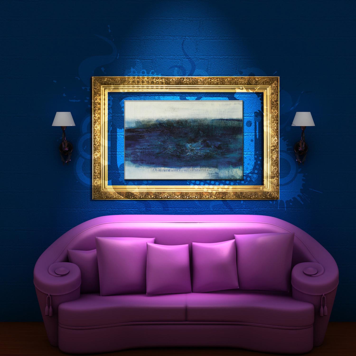 客厅餐厅装饰画宾馆酒店民宿工程油画配画无框画可定制规格加外框