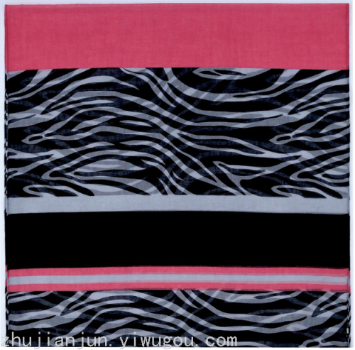 Horizontal Zebra Print Pattern Fashion Yarn Scarf Color and Style Variety