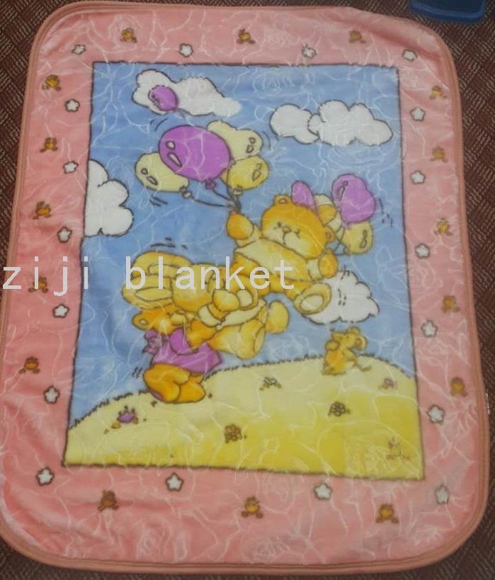 单层卡通毛毯童毯