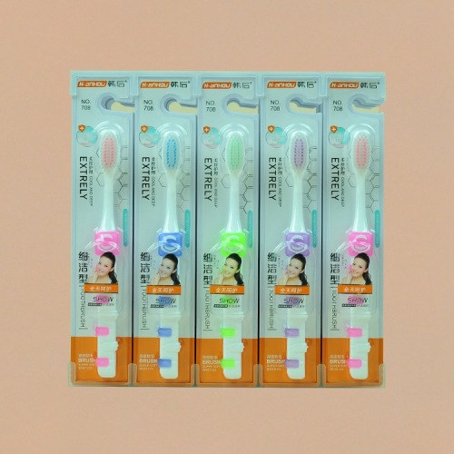 Toothbrush Wholesale Hanhoo 708（30 PCs/Box） Cool and Soft Soft-Bristle Toothbrush