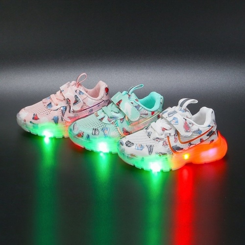 New Light-Emitting Led Student Shoes with Lights for Leisure Sports Students