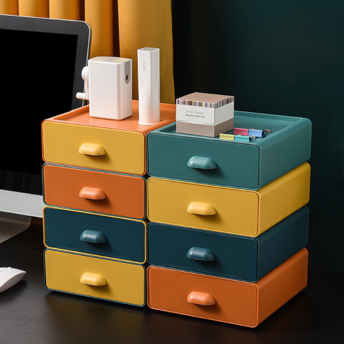 manufacturer desktop storage box plastic drawer cosmetic box dormitory organizing storage color office small drawer box