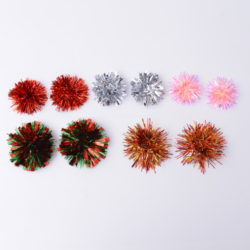 new color bright silk hair ball gold silk hairpin handmade colorful hair accessories children‘s holiday party headdress material
