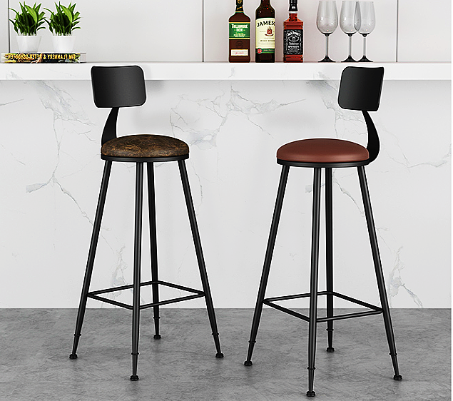 吕字家具厂家直销酒吧椅高脚凳北欧咖啡厅前台吧椅吧凳椅子吧台椅