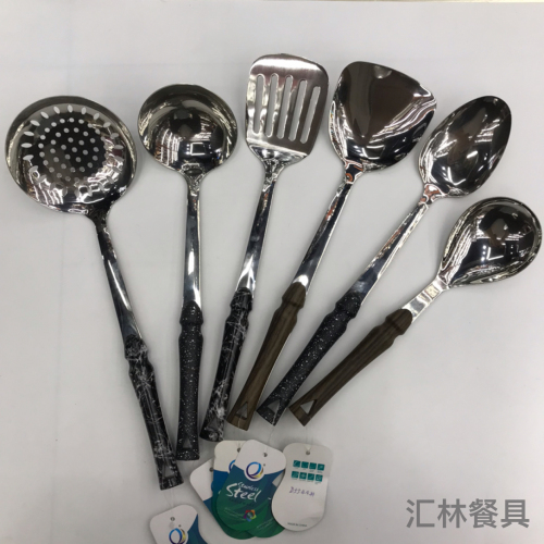 201 stainless steel small waist series kitchenware porridge colander spatula long tongue short rice spoon customizable logo