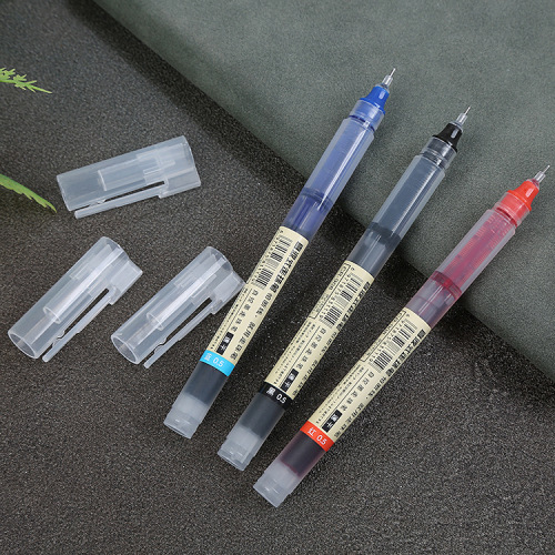 quick-drying straight-liquid ballpoint pen multi-color student pen color straight-liquid gel pen signature pen large capacity ball pen