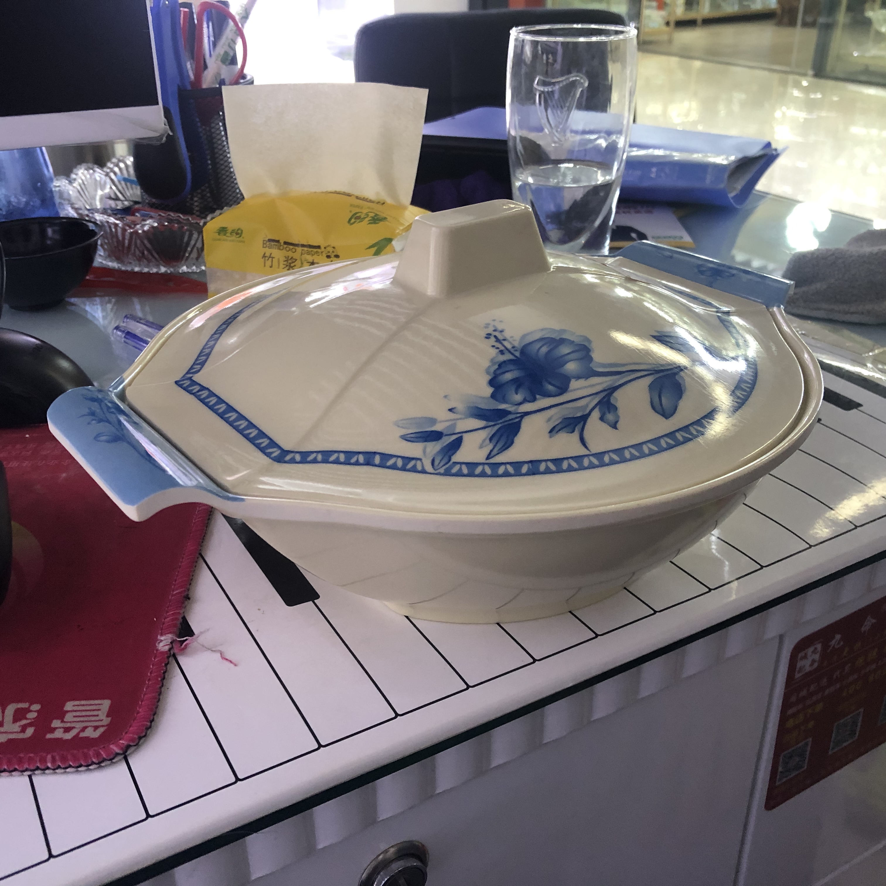 印花密胺盖碗酒店用品餐具厨房用品