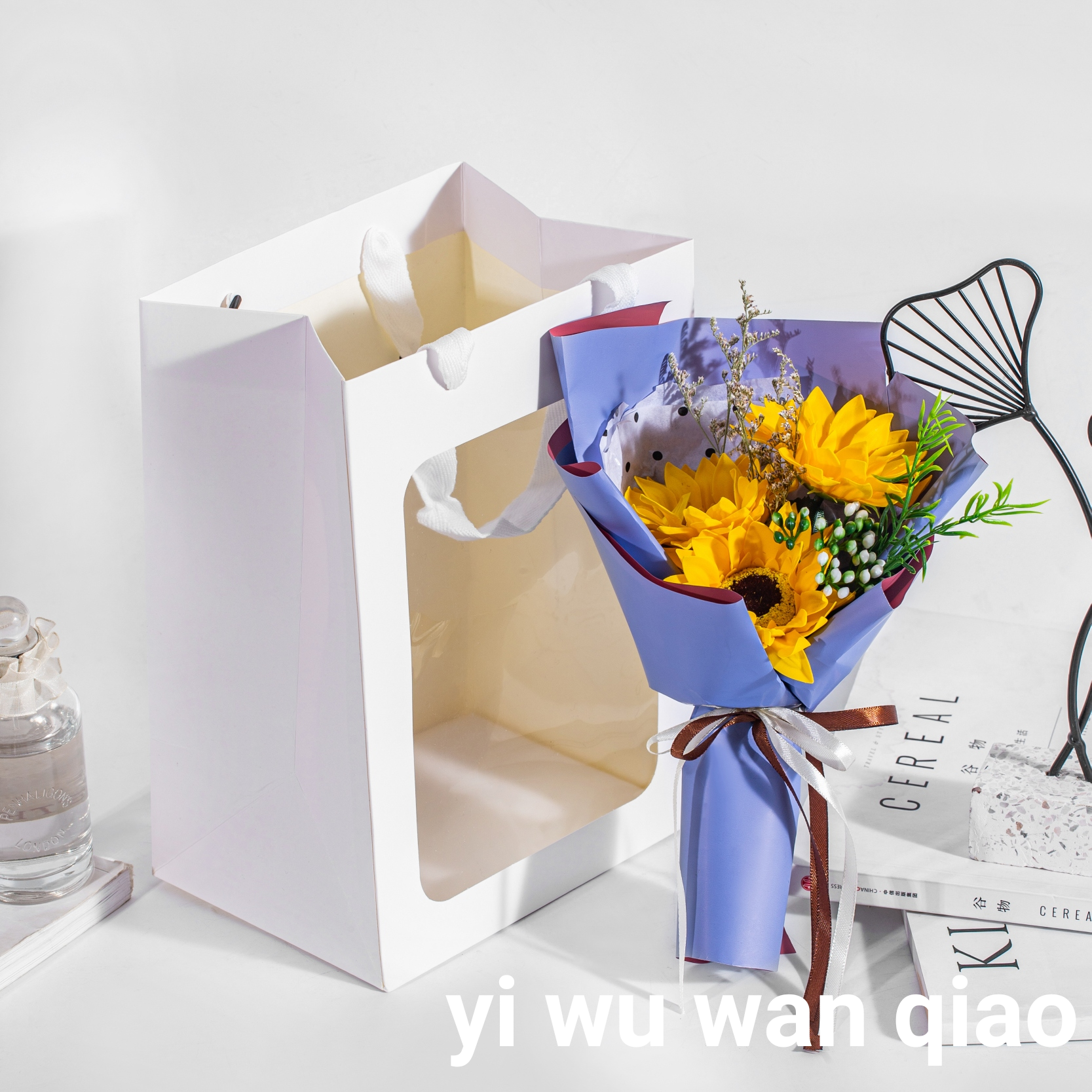 毕业季儿童节向日葵太阳花手提袋教师节花束香皂玫瑰花