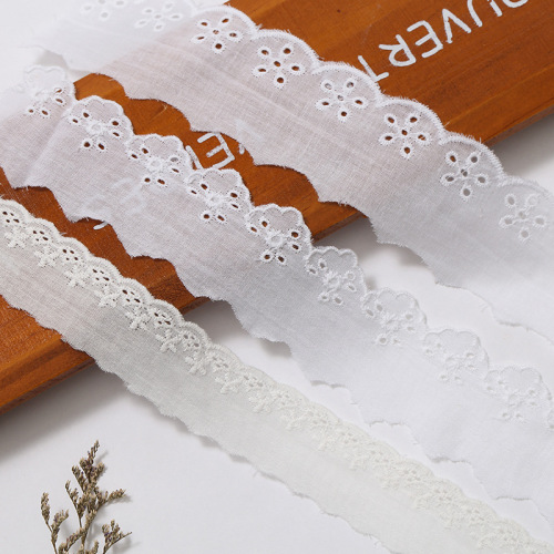 factory direct supply 4cm bleached color cotton thread lace sofa curtain lace diy clothing accessories large quantity can be discounted
