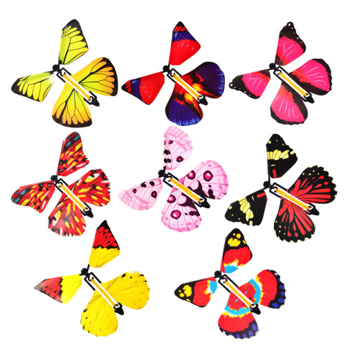 creative plastic flying butterfly pupation chengdie new exotic children magic prop toy prize factory wholesale