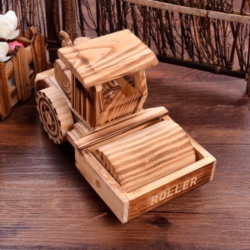 factory direct exquisite wooden crafts decoration wooden road roller simulation furniture decoration
