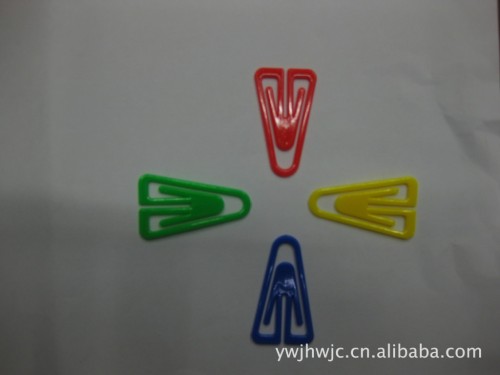 Manufacturer supply Full Plastic Color Multi-Shaped Paper Clip Plastic Paper Clip Triangle Plastic Paper Clip