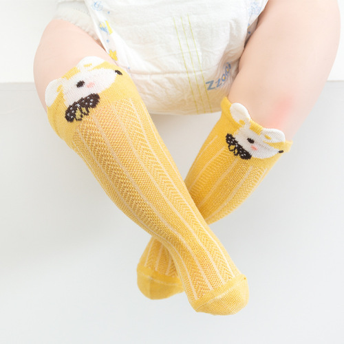 New Children‘s Socks Thin Summer Baby Anti-Mosquito Socks Long Tube Mesh Stockings over the Knee Summer Baby Cotton Socks