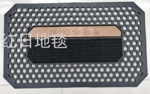 Doormat Non-Slip Rubber Pad Cutout Mat Rectangular， Semicircle Oval Door Mat PVC Foot Pad