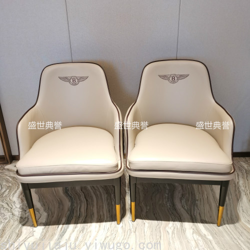 Shaoxing Club Modern Light Luxury Bentley Chair Hotel Box Solid Wood Dining Table and Chair Seafood Restaurant Electric Dining Table Dining Chair