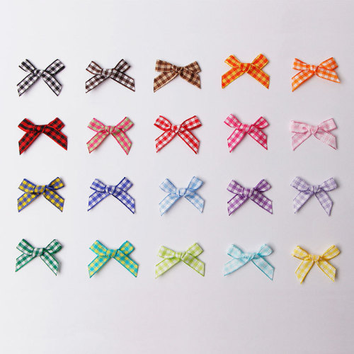 【 20 colors in stock] simi ribbon diy hand knotted 2.5*3.5cm bowknot customized wholesale