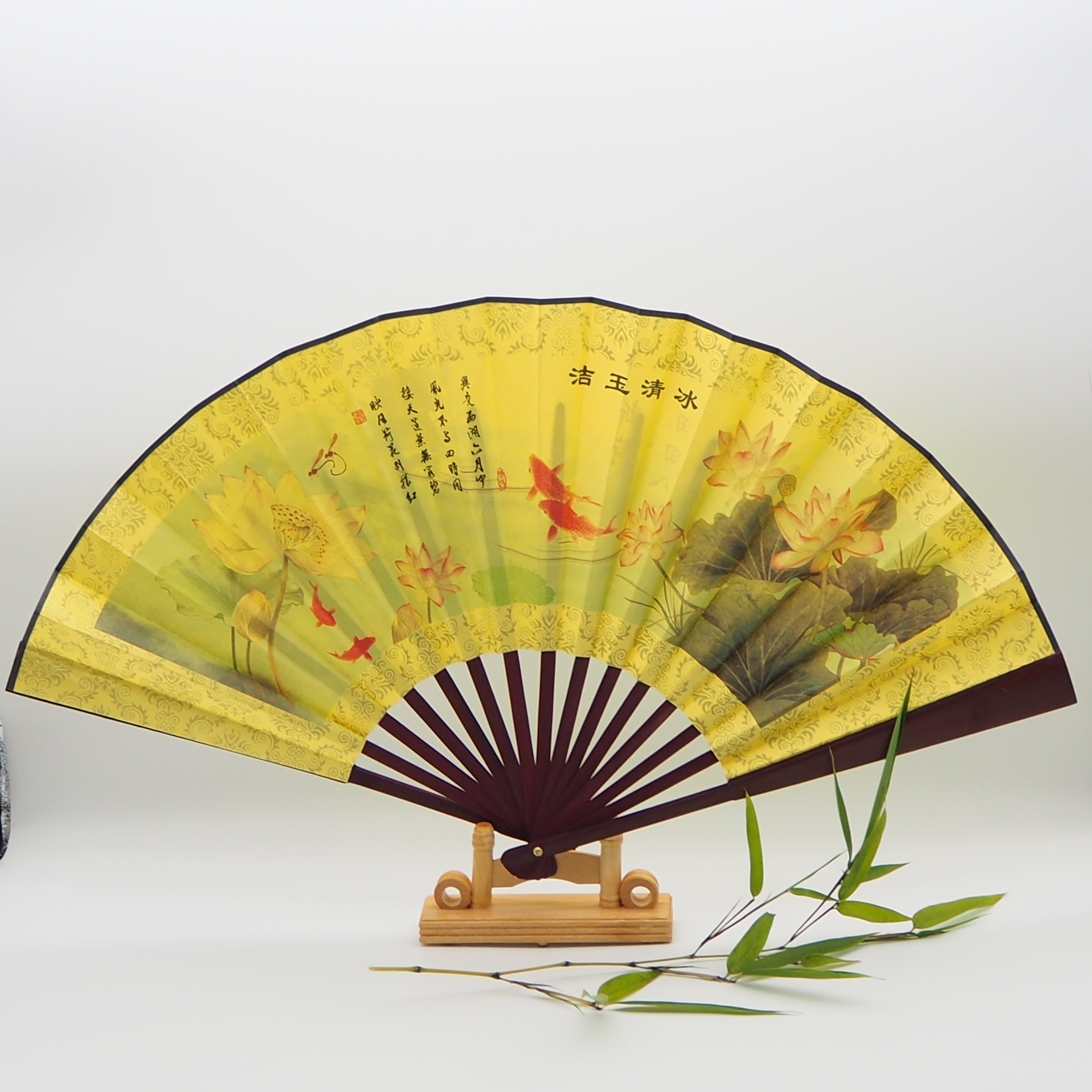 10寸绢布折扇定做 折叠扇子 中国风精品男扇工艺扇广告扇