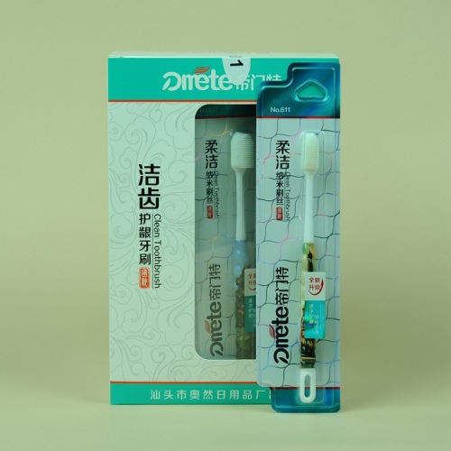 Daily Necessities Yiwu Department Store Toothbrush Wholesale Tement 611（30 PCs/box） nano Soft Glue Toothbrush