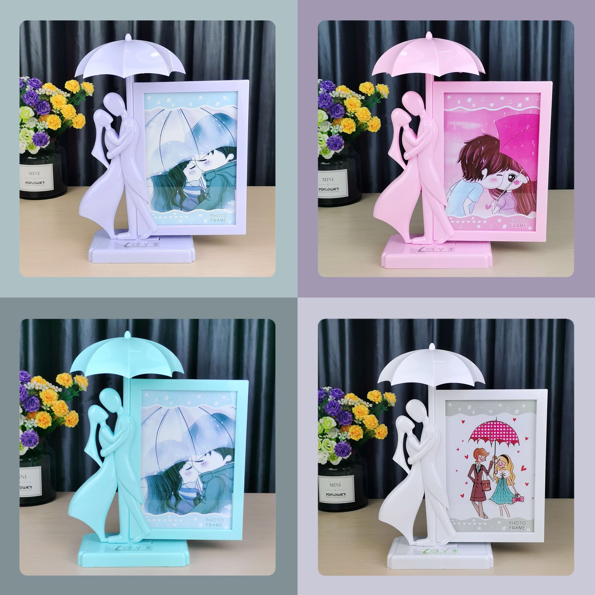 相框画框浩涛相框HT-LM7579情侣雨伞7寸（4色）