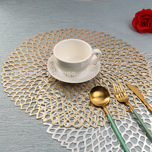 Amazon Cross-Border round Hollow Tennis Flower Placemat European Coffee Cup Insulation Pad Easy Care Decorative Coaster