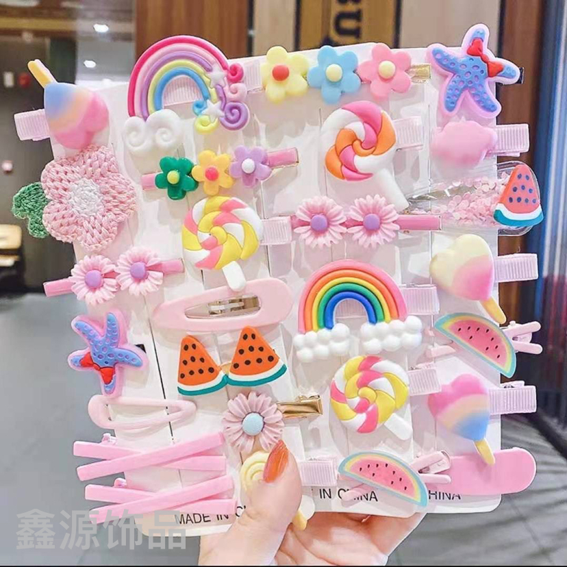 可爱网红发夹韩国儿童女童宝宝公主小女孩发饰发夹头饰品套装