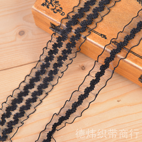 2.0m2.5m lace fish silk elastic band wide hollow high elastic skirt decorative mesh accessories ribbon