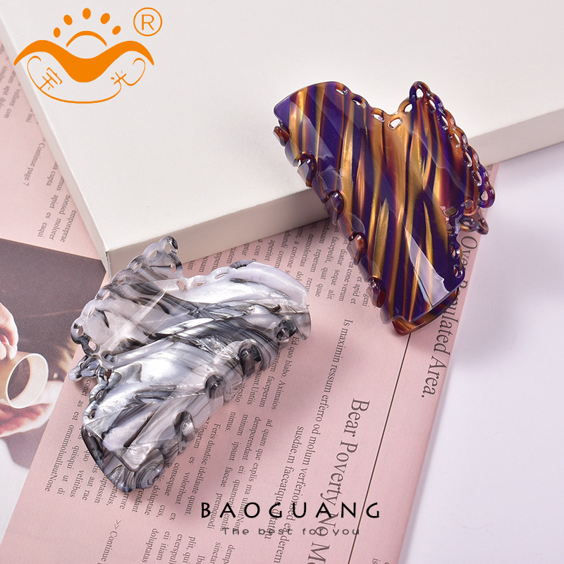 宝光亚克力日系饰品网红风气质抓夹束发夹子简约少女盘发中号发抓