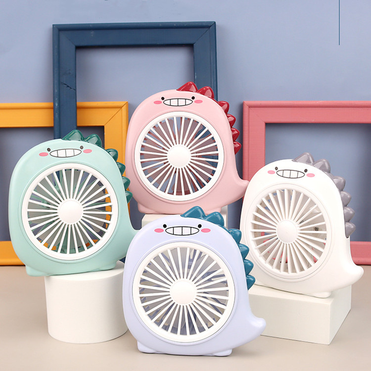 萌宠小型桌面恐龙风扇学生情侣户内外迷你便携式可充电USB小风扇