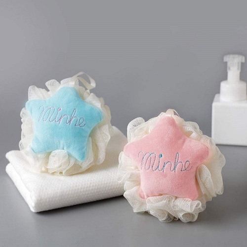 [Junmei] Star-Shaped Bath Ball Cute Children Adult Bath Bath Bath Supplies PE Foaming Bath Mesh Sponge