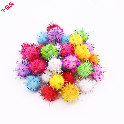 Wholesale Color Glitter Venonat Size Mixed Early Childhood Education Children‘s Handmade DIY flash Gold Wire Pompons
