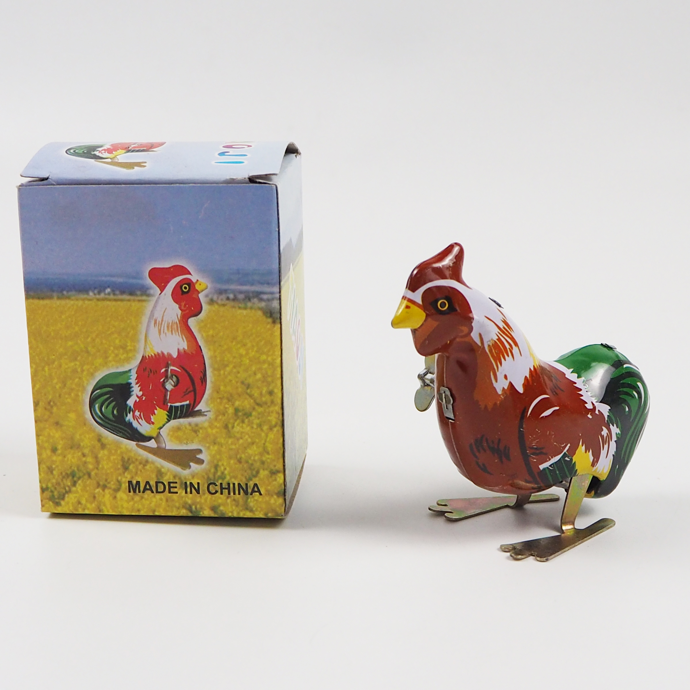 怀旧复古纯手工 铁皮条铁公鸡跳 跳鸡 80后铁皮玩具珍藏抖音同款