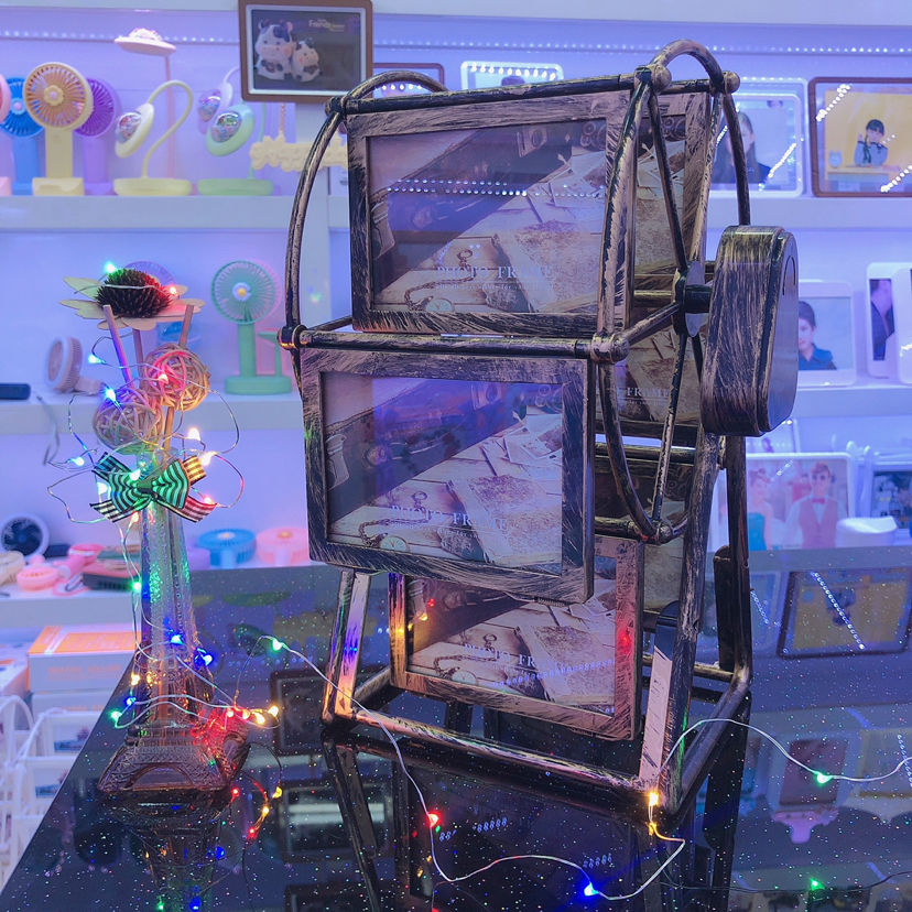 浩涛相框HT8888平面复古摩天轮5寸6框（音乐）