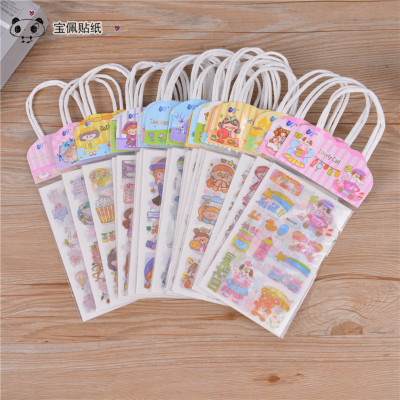 New Portable Gilding Stickers for Journals Small Daily Cute Girl Heart Journal Material Decorative Stickers