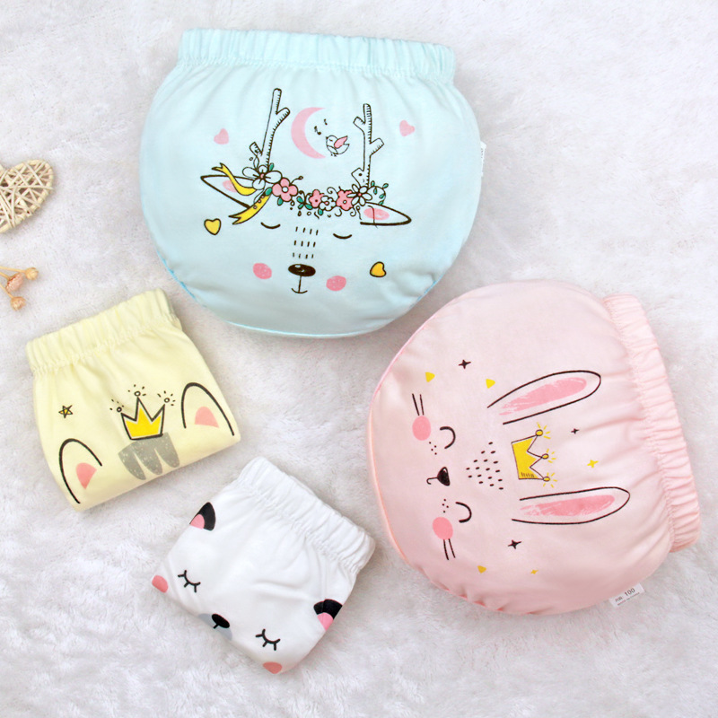 儿童三角内裤婴幼儿宝宝内裤男女童不夹PP中小童面包裤棉内裤裤头