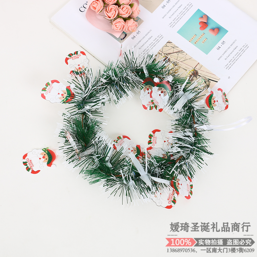 圣诞摆件装饰 DIY创意仿真松针圣诞树装饰挂件大门墙壁圣诞装饰