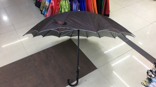 60cm 16-bone double-layer cross automatic silver plastic umbrella sun-proof rain-proof dual-use foreign trade popular style reinforcement low price