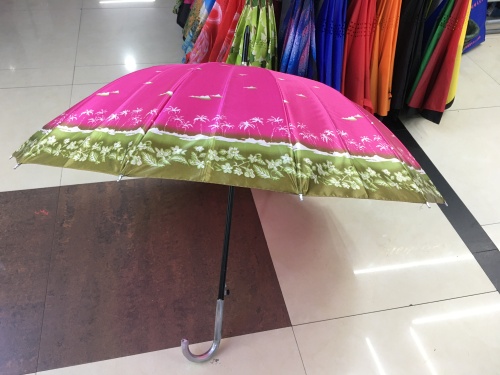 56cm 12-bone automatic satin umbrella sun-proof rain-proof satin fabric rain-proof dual-use supermarket special supply low price wholesale