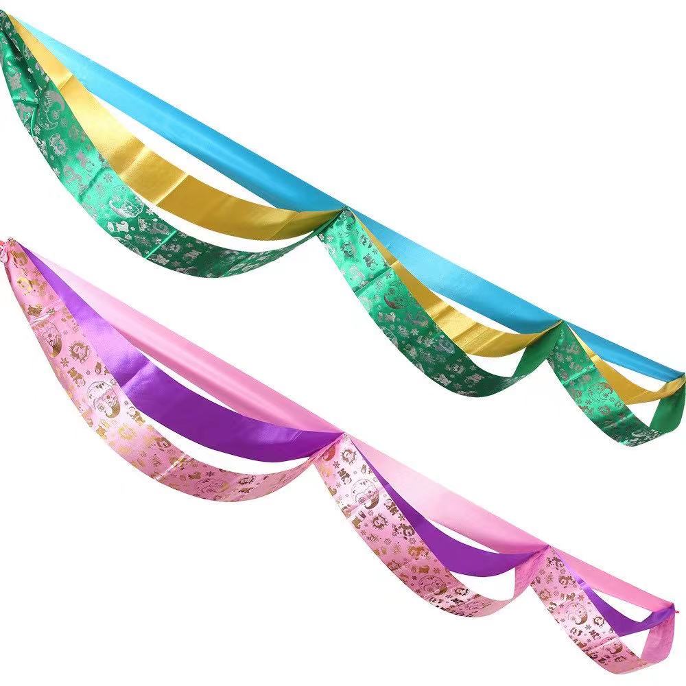 圣诞烫金波浪旗 装饰旗 彩旗客厅布置 节日结婚婚礼装饰拉花婚房