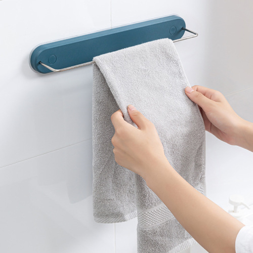 toilet rack wall-mounted towel with hook simple punch-free bathroom toilet towel rack single rod